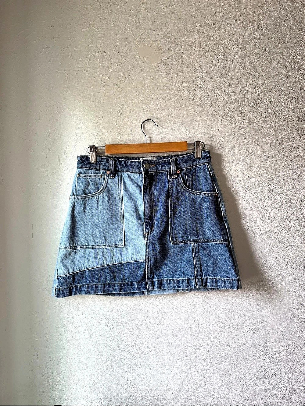 Abrand Jeans A Aline Skirt Denim Mini Skirt Blue | 29